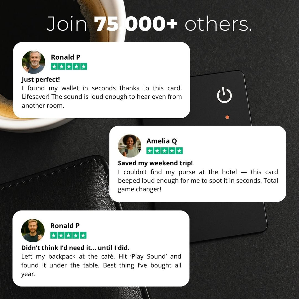 Ultra Slim Card Tracker Bundle 3 Cards Get 2 Free - Never Lose Your Valuables Again