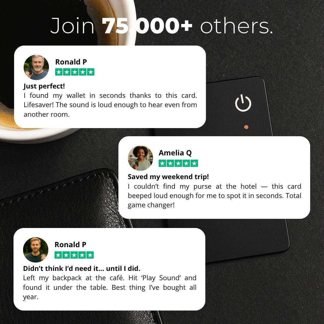 Ultra Slim Card Tracker Bundle 3 Cards Get 2 Free - Never Lose Your Valuables Again